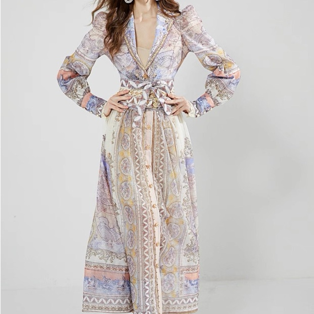 Designer-Style High Tide Maxi Two-Piece Maxi Dress
